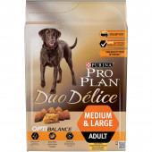 Пълноценна суха храна Pro Plan DUO DELICE с пилешко месо за кучета в зряла възраст от средни и големи породи