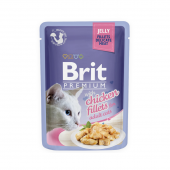 Пауч за котки Brit Premium Delicate - пилешки филенца в желе
