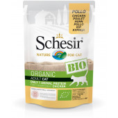 Пауч Schesir Bio Chiken - БИО храна за пораснали котки със 70% прясно пилешко месо, 85 гр.