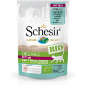 Пауч Schesir Kitten Bio Chiken - БИО храна малки котенца със 70% прясно пилешко месо, 85 гр.