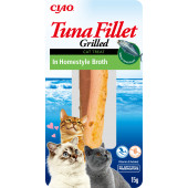 Натурално лакомство за котки Ciao Cat Treats Grilled Tuna Fillet in Homestyle Broth истинско филе от риба тон, залято с домашен, зеленчуков бульон