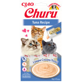 Кремообразно котешко лакомство, за капризни котки Churu Tuna Recipe мус от риба тон