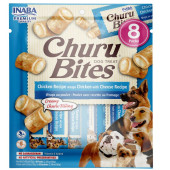 Лакомство за капризни кучета Churu Dog Treats Bites Chicken Recipe wraps Chiken Pill Assist  хапки с обвивка от пилешка паста и пълнеж мус от сирене