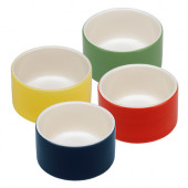 Ferplast Giove Bowl - Керамична купичка за храна или вода в четири цвята (зелен,син,червен,жълт) 9.9 / 5.2 см 0.25л.