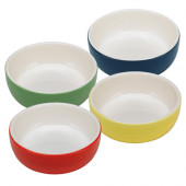 Ferplast Marte Bowl - Керамична купичка за храна или вода в четири цвята (зелен,син,червен,жълт) 13.5 / 3.9 см 0.035л.