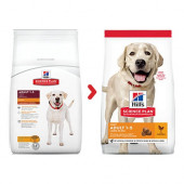 Суха храна Hill's Science Plan Canine Adult Light Large Breed Chicken - за кучета със склонност към напълняване, вземи 12кг. + ПОДАРЪК плажна кърпа