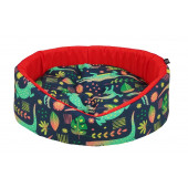 Луксозно легло CAZO Foam Bed Crocodile Vibe Orange в цветен принт