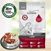   Супер премиум храна Platinum Adult Lamb & Rice - със 70% прясно агнешко месо, годно за човешка консумация