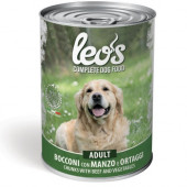Leo’s Adult с телешко и зеленчуци – консерва хапки в сос – за кучета в зряла възраст