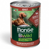 Monge BWILD Grain Free Adult– хапки в сос с агнешко, тиква и тиквички 400 гр.