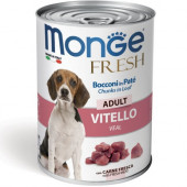 Monge Fresh Adult с телешко – хапки в пастет за кучета в зряла възраст 400 гр.