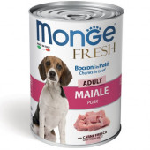 Monge Fresh Adult със свинско – хапки в пастет за кучета в зряла възраст 400 гр.