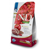 N&D Quinoa Hairball with Duck & Cranberry, Cat Adult – пълноценна храна с киноа за котки над 1г. срещу образуването на космени топки, с патешко и червени боровинки
