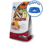 N&D CAT TROPICAL SELECTION CHICKEN - Суха храна за котки над 1 година, с пилешко, спелта, овес и тропически плодове 5кг + подарък купичка