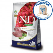 Суха храна за кучета N&D DOG QUINOA WEIGHT LAMB - с агнешко,киноа и броколи 7кг + подарък раница от плат