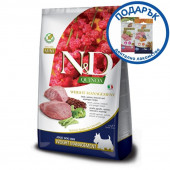 N&D DOG QUINOA WEIGHT MINI ADULT LAMB с агнешко и броколи 7кг + подарък лакомство
