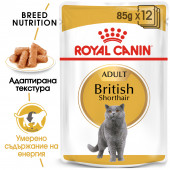 Пауч Royal Canin British Shorthair Adult - специално създадена за котки от порода Британска Късокосместа