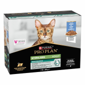 Паучове за кастрирани котки Purina Pro Plan Sterilised Cat с високо съдържание на заек 10x85г