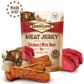 Carnilove Jerky Chicken & Wild Boar Bar - кучешки лакомства под формата на вкусни барчета, с пилешко и глиган