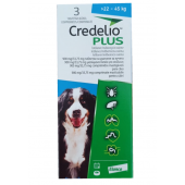 Credelio Plus - таблетки вътрешно и външно обезпаразитяване, за кучета от 22 до 45 кг., с вкус на телешко