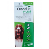 Credelio Plus - таблетки вътрешно и външно обезпаразитяване, за кучета от 11 до 22 кг. с вкус на телешко