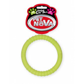 Кучешка играчка PET NOVA гумен ринг с аромат на мента, 9,5см, жълт