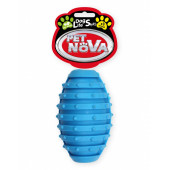 Играчка за кучета- ръгби топка със звънче,PET NOVA синя, 10 см, с аромат на мента