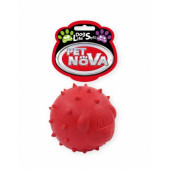 Интерактивна топка за кучета, с място за лакомства PET NOVA, червена, 6.5 см.