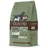 Пълноценна суха храна за кучета от всички породи Quatro Adult All breed Superpremium с Агнешко, БЕЗ зърнени култури