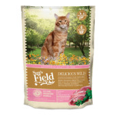 Пълноценна суха храна SAM'S FIELD Cat Adult Delicious wild за капризни котки с 35% патешко,15% свежо пилешко и зеленчуци, БЕЗ зърнени култури