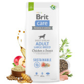 Brit Care Dog Sustainable Adult Large Breed Chicken&Insect- Супер премиум суха храна за кучета от големите породи. С високоусвоим протеин от насекоми и пилешко месо