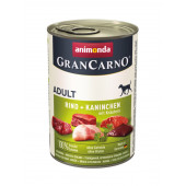 Gran Carno Original Adult with Beef Rabbits and Herbs -  консервирана храна за израстнали кучета със заек и билки