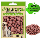   Натурални лакомства за кучета Naturcota- Сочни хапки с телешко 100гр.