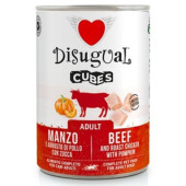 Консервирана храна за кучета Disugual Cubes Adult Roasted beef, chicken and pumpkin с Печено телешко, пилешко и тиква
