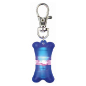 Светещо медальонче за повод или кашка Trixie Flasher с адресник, подходящо за вечерни разходки