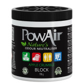 Неутрализатор на неприятни миризми PowAir Block Apple crumble, с натурални масла, безвреден за деца и домашни любимци