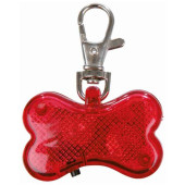 Медальонче с LED светлина за повод или кашка Trixie Flasher с адресник, подходящо за вечерни разходки