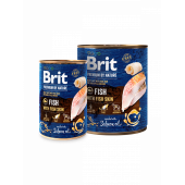 Brit Premium by Nature Fish with Fish Skin - консервирана храна за кучета с риба и кожа от риба 