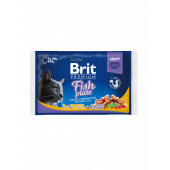 Паучове Brit Premium Cat Pouches Fish Plate - рибна порция  4х100гр.