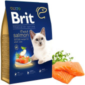Суха храна Brit Premium by Nature Cat - Adult Salmon - за котки над 12 месеца, със сьомга