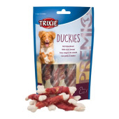 Кучешко лакомство Trixie PREMIO Duckies  калциеви кокалчета, обвити с патешко месо 