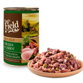 Натурална консервирана храна за кучета Sam's Field DOG True Meat Chicken & Carrot късчета от 60% прясно пилешко месо и моркови