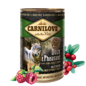Пълноценна консервирана храна за кучета Carnilove Wild Meat Duck & Pheasant с 41% патешко и 26% фазан, БЕЗ ЗЪРНЕНИ КУЛТУРИ