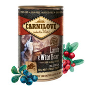 Пълноценна консервирана храна за кучета Carnilove Wild Meat Lamb & Wild Boar с 35% агнешко и 32% глиганско, БЕЗ ЗЪРНЕНИ КУЛТУРИ