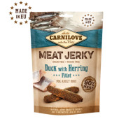 Кучешки лакомства Carnilove Jerky Duck & Herring Fillet барчета с 90% Патешко месо и филе от херинга