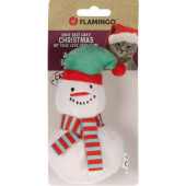 Коледна играчка за котки Flamingo Christmas Toy Xami Snowman снежен човек с добавена Котешка трева
