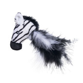 Плюшена котешка играчка Beeztees Jungle Sazu зебра с добавена котешка трева