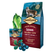 Пълноценна суха храна за добро храносмилане при дългокосмести котки Carnilove Salmon for Adult Cats – Sensitive & Long Hair  със 30% сьомга, БЕЗ ЗЪРНЕНИ КУЛТУРИ