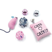 Коледен подаръчен комплект за котка Croci Xmas blush toys gift от 6 части