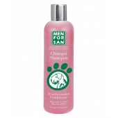 Шампоан за кучета MEN FOR SAN Conditioner Shampoo 2в1 с добавен балсам за лесно разресване и обем , с аромат на ягода